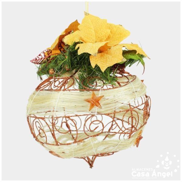 REPIOLA NAVIDAD GLITTER ESPIRAL NARANJA 20cm