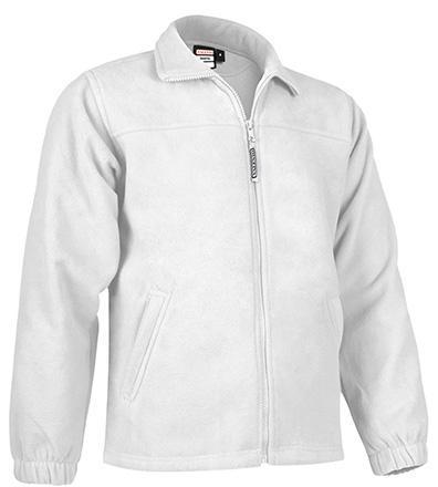 CHAQUETA POLAR BLANCA UNISEX VALENTO MODELO DAKOTA