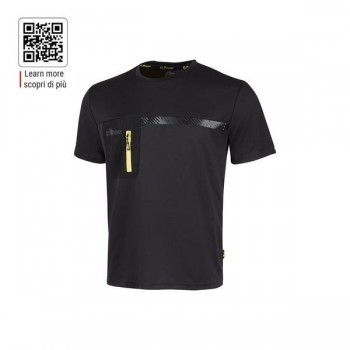 CAMISETA DE TRABAJO U-POWER MODELO CHRISTAL NEGRO CARBÓN