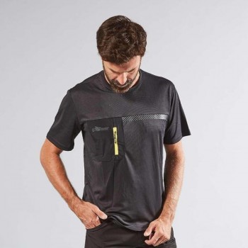 CAMISETA DE TRABAJO U-POWER MODELO CHRISTAL NEGRO CARBÓN