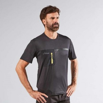 CAMISETA DE TRABAJO U-POWER MODELO CHRISTAL NEGRO CARBÓN