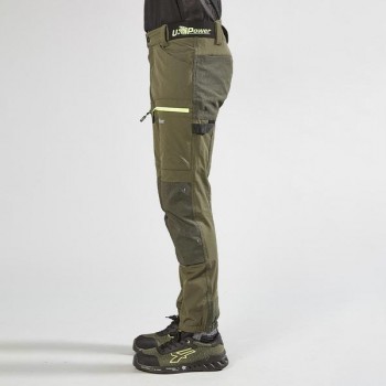 PANTALONES DE TRABAJO DE VERANO MODELO HARMONY U-POWER VERDE OSCURO