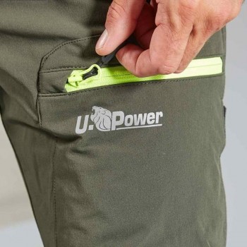 PANTALONES DE TRABAJO DE VERANO MODELO HARMONY U-POWER VERDE OSCURO