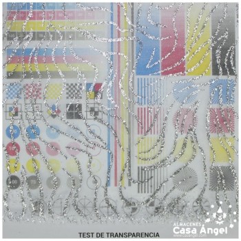 ORGANDÍ CRISTAL BLANCO ESTAMPADO GLITTER SERIE NEKO 148cm