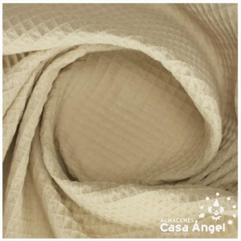 GOFRE DE ALGODÓN ECOLÓGICO BEIGE 150cm