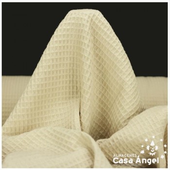 GOFRE DE ALGODÓN ECOLÓGICO BEIGE 150cm