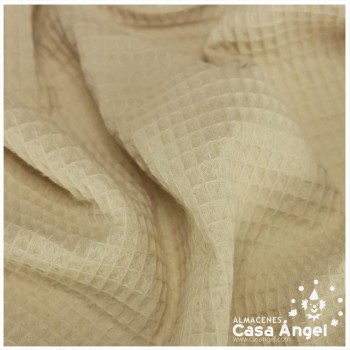 GOFRE DE ALGODÓN ECOLÓGICO BEIGE 150cm