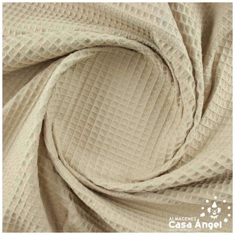 TELA GOFRE IVORY DE ALGODÓN ECOLÓGICO 150cm