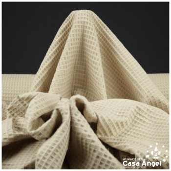 TELA GOFRE IVORY DE ALGODÓN ECOLÓGICO 150cm