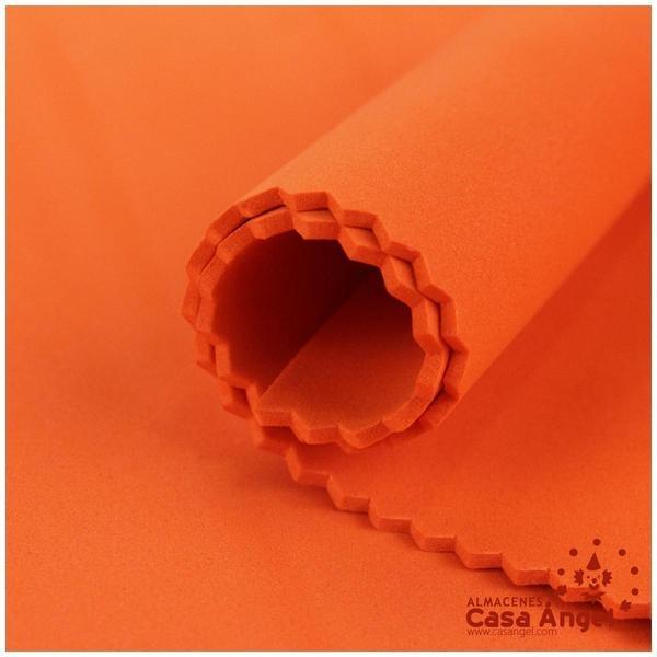 GOMA EVA COLOR NARANJA LISO