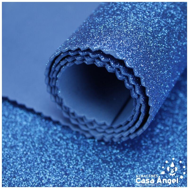 GOMA EVA GLITTER COLOR AZUL TINTA