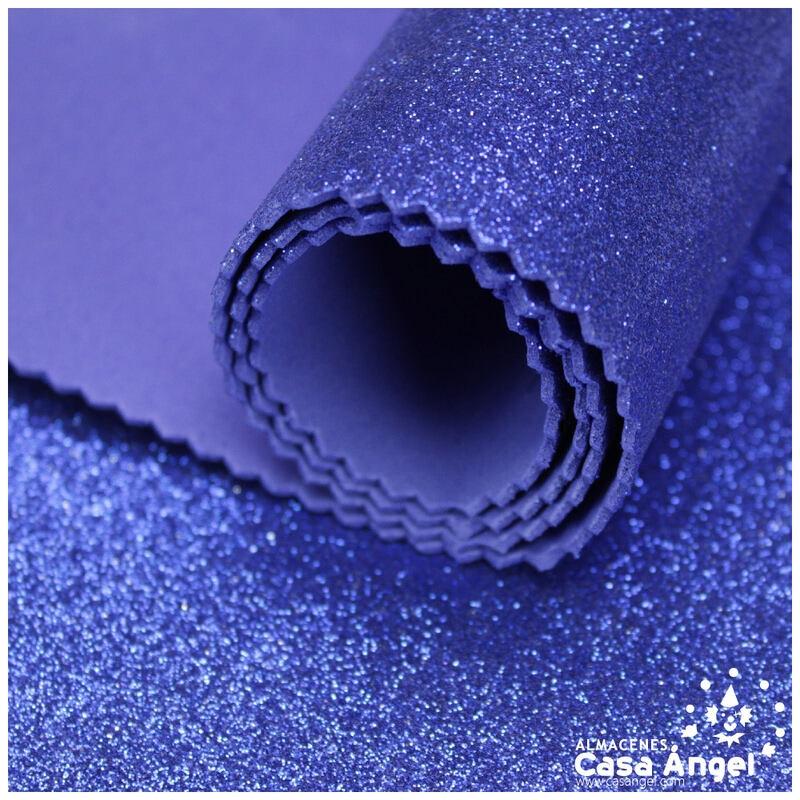 GOMA EVA GLITTER COLOR AZUL