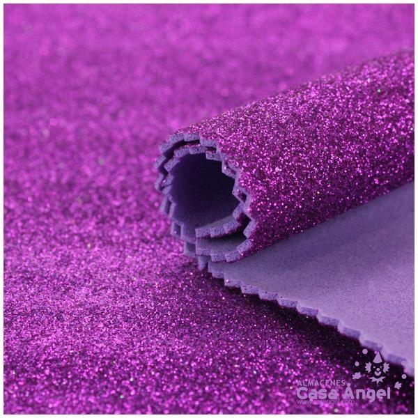 GOMA EVA GLITTER COLOR MORADO