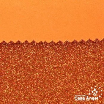 GOMA EVA GLITTER COLOR NARANJA
