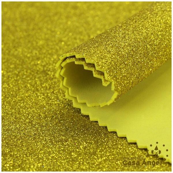 GOMA EVA GLITTER COLOR ORO