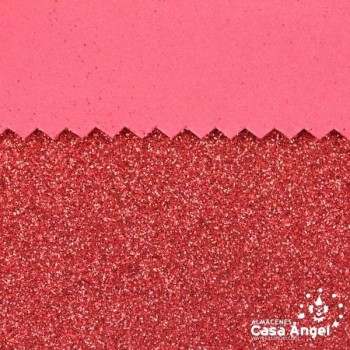 GOMA EVA GLITTER COLOR ROJO