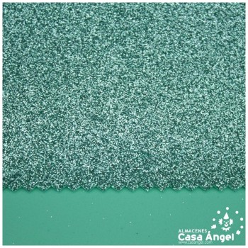 GOMA EVA GLITTER COLOR VERDE AGUA 100cm