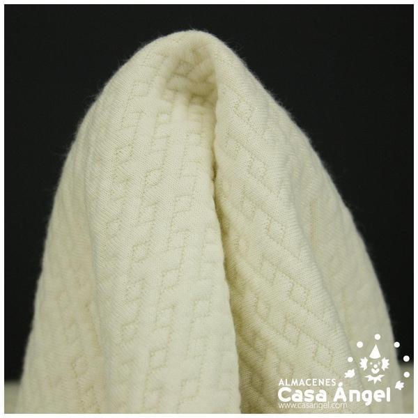 TELA DE PUNTO BEIGE GOFRADA AL HILO SERIE GOOFY 145cm