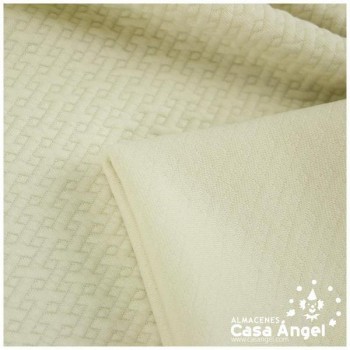 TELA DE PUNTO BEIGE GOFRADA AL HILO SERIE GOOFY 145cm