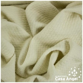 TELA DE PUNTO BEIGE GOFRADA AL HILO SERIE GOOFY 145cm