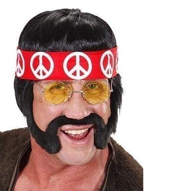 PELUCA HIPPIE PATILAS BIGOTE Y CINTA