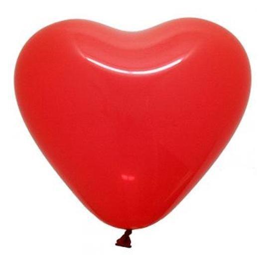 GLOBOS ROJOS FORMA DE CORAZÓN 10 UNIDADES