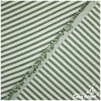 TELA DE TAPICERÍA DE ALGODÓN VICHY SERIE ÍCARO VERDE 280cm
