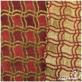BROCADO DE CUADROS SERIE RIPPLE BURDEOS 112cm