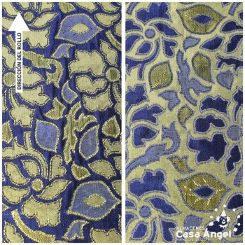 BROCADO JACQUARD AZUL SERIE ÍNDICO CORTE DE 200x115cm