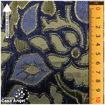 BROCADO JACQUARD AZUL SERIE ÍNDICO CORTE DE 200x115cm