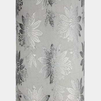 BROCADO PLATEADO DE FLORES 112cm