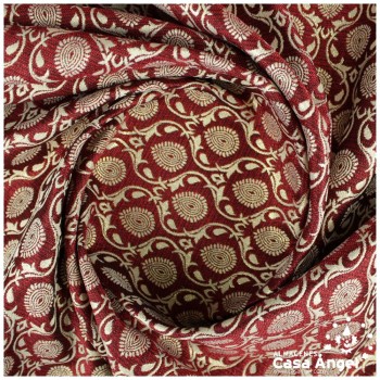 RASO ADAMASCADO SERIE JARA COLOR SANGRE Y BURDEOS 280cm