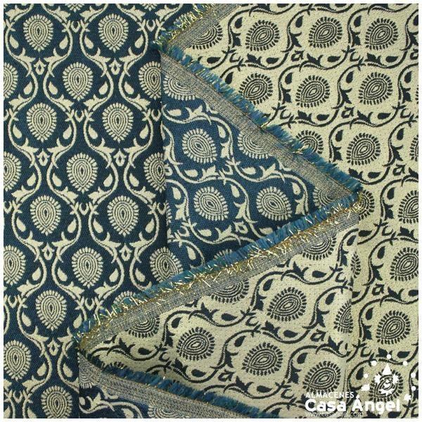 RASO ADAMASCADO SERIE JARA COLOR AZUL PETROLEO 280cm