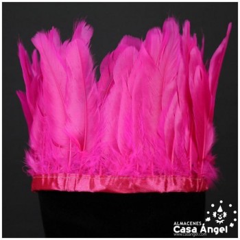 FLECO DE PLUMAS DE OCA FUCSIA 15cm