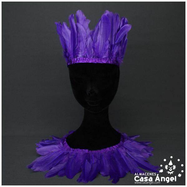 FLECO DE PLUMAS DE OCA MORADO 15cm