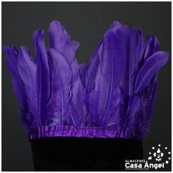 FLECO DE PLUMAS DE OCA MORADO 15cm