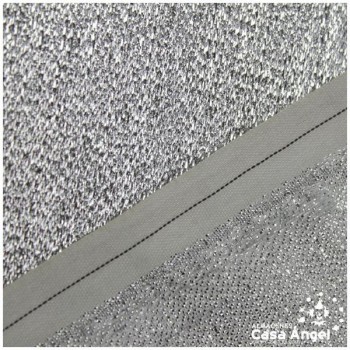 TOPAZ LAMINÉ PLATEADO LISO SERIE CUARZOS 112cm
