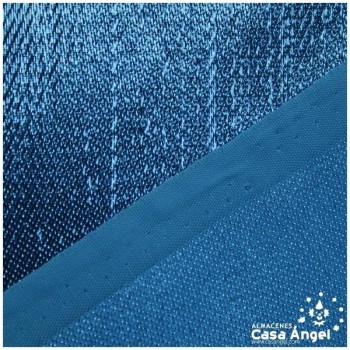 TOPAZ LAMINÉ TURQUESA LISO SERIE CUARZOS CORTE DE 140x112cm