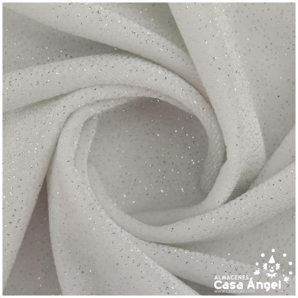 TERCIOPELO LYCRA BLANCO GLITTER SERIE ÁTOMOS 150cm
