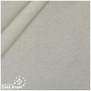 TERCIOPELO LYCRA BLANCO GLITTER SERIE ÁTOMOS 150cm