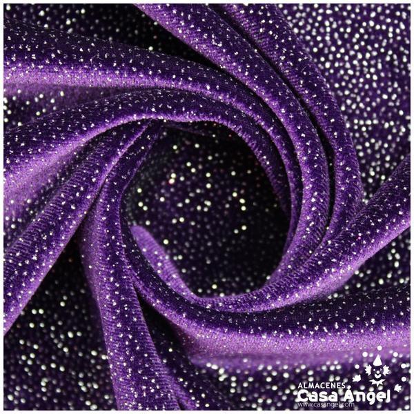 TERCIOPELO LYCRA MORADO GLITTER SERIE ÁTOMOS 150cm
