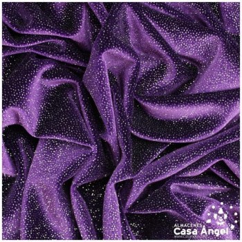 TERCIOPELO LYCRA MORADO GLITTER SERIE ÁTOMOS 150cm