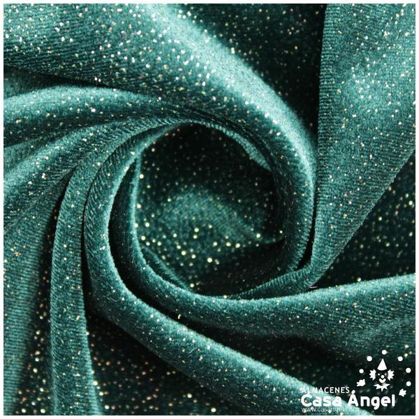 TERCIOPELO LYCRA VERDE BOTELLA GLITTER SERIE ÁTOMOS 150cm