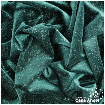 TERCIOPELO LYCRA VERDE BOTELLA GLITTER SERIE ÁTOMOS 150cm