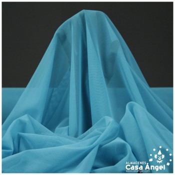 TUL ELÁSTICO TURQUESA LISO 150cm