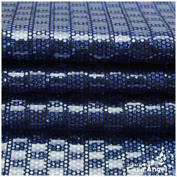 PAN DE ORO MICROPUNTOS AZULES PLASTIFICADO 150cm