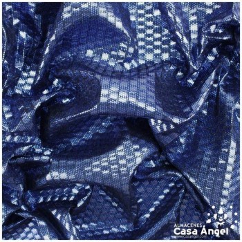 PAN DE ORO MICROPUNTOS AZULES PLASTIFICADO 150cm