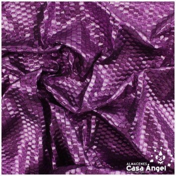 PAN DE ORO MICROPUNTOS MORADO PLASTIFICADO 150cm