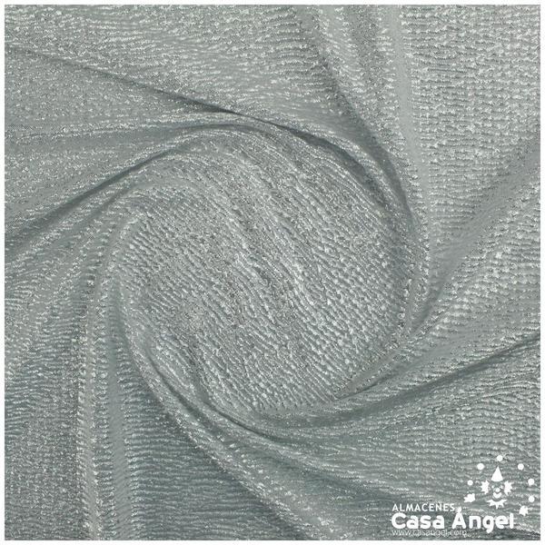 TELA PUNTO BODRÉ PLATEADO PLISADO 150cm