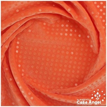 TERCIOPELO ELÁSTICO CON LENTEJUELAS NARANJA FLÚOR 150cm
